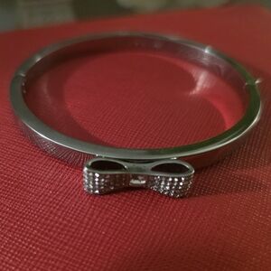 Kate Spade Silver Bracelet with Bow Accent